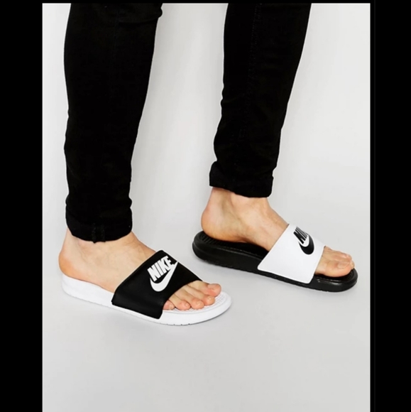 Nike Other - Nike Benassi JDI Mismatched Slide Sandals